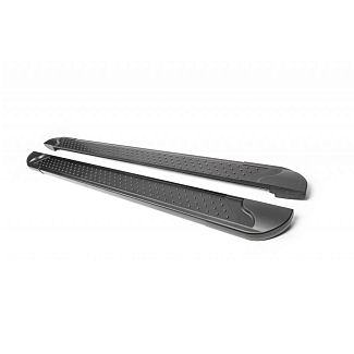 Бічні пороги Allmond Black (2шт., Алюміній) Erkul