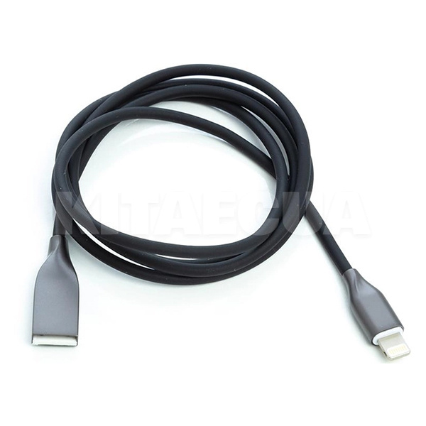 Кабель USB Lightning 2.4А 1м чорний PowerPlant (CA911790) - 3