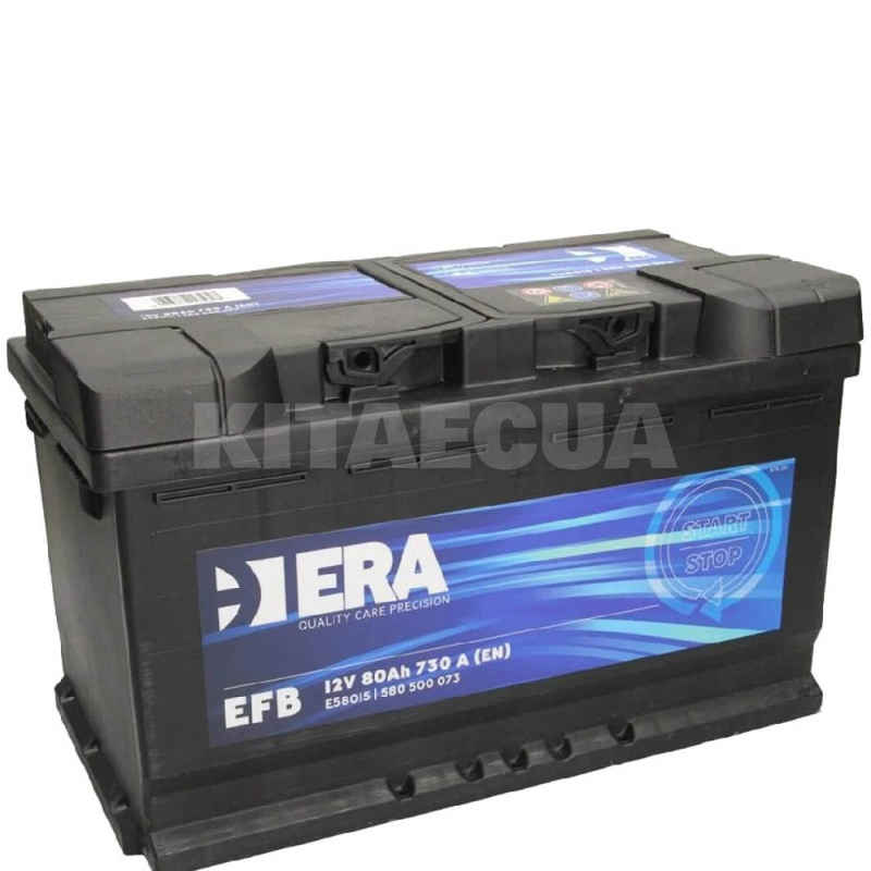 Акумулятор автомобільний 80Ач 730А "+" праворуч ERA (E58015)