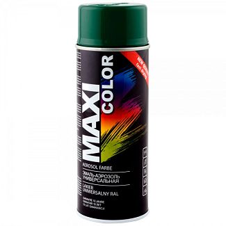 Краска-эмаль темно-зеленая 400мл универсальная декоративная MAXI COLOR