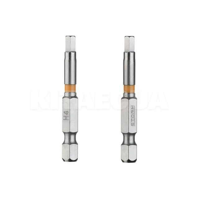 Комплект біт Hex 1/4" H4.0 50мм S2 2шт. Intertool (VT-0228) - 2