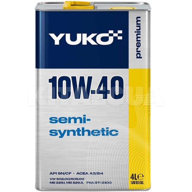 Масло моторное полусинтетическое 4л 10W-40 Semisynthetic Yuko (4820070240153-Yuko)