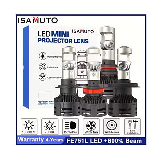 Мини LED линзы в фары H11 160W 6000K 