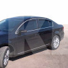 Дефлекторы окон (ветровики) на Volkswagen Passat B7 (2012-2015) с хром молдингом седан 4 шт. HIC (VW15-M)