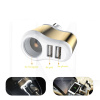 Автомобільний зарядний пристрій 2 USB 2.1 A розгалужувач Gold / White CC-303 XoKo (CC-303-GDWH-XoKo)