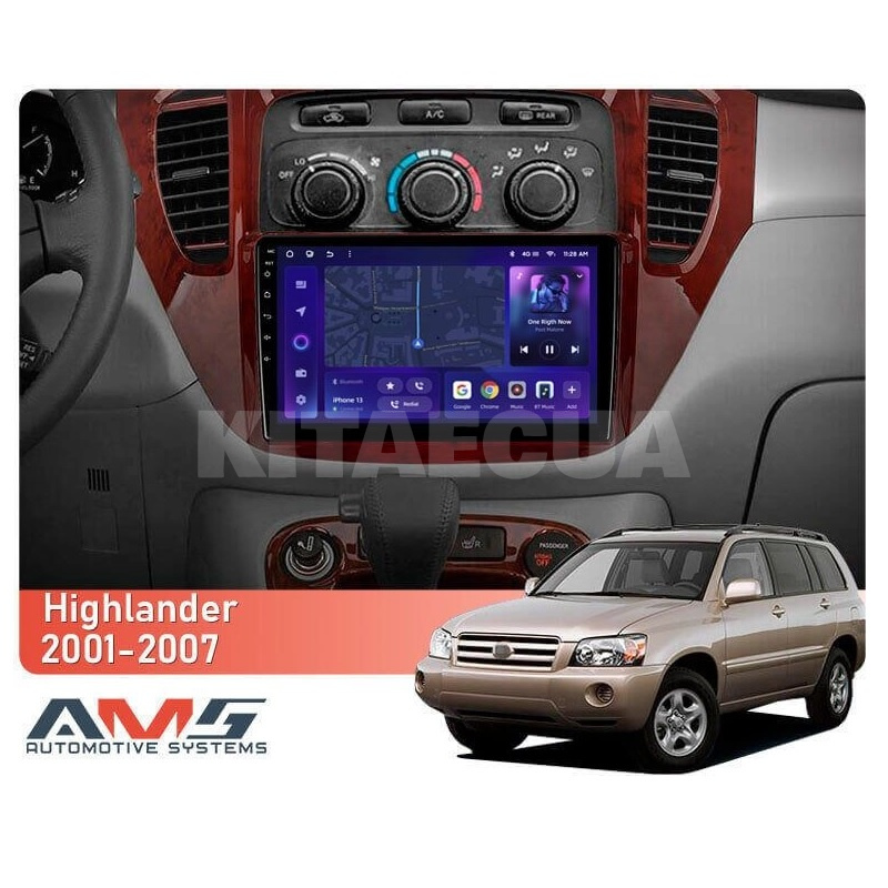 Штатна магнітола MOSS M3 4+32 ГБ 9" Toyota Highlander 1 XU20 2001-2007 (L1) AMS (50705) - 2