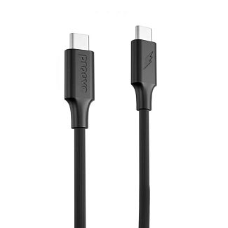 Кабель Type-C Type-C 60W 1м Striped Silicone черный PROOVE