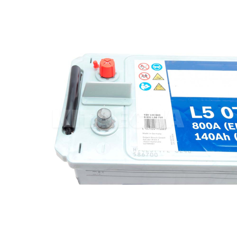 Аккумулятор автомобильный L5 075 140Ач 800А "+" слева BOSCH (0 092 L50 750) - 2