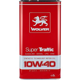 Масло моторное полусинтетическое 5л 10W-40 Super Traffic WOLVER
