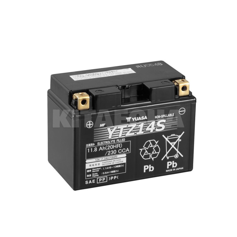 Мото акумулятор 11.8Ач 230А "+" зліва Gel Yuasa (YTZ14S)
