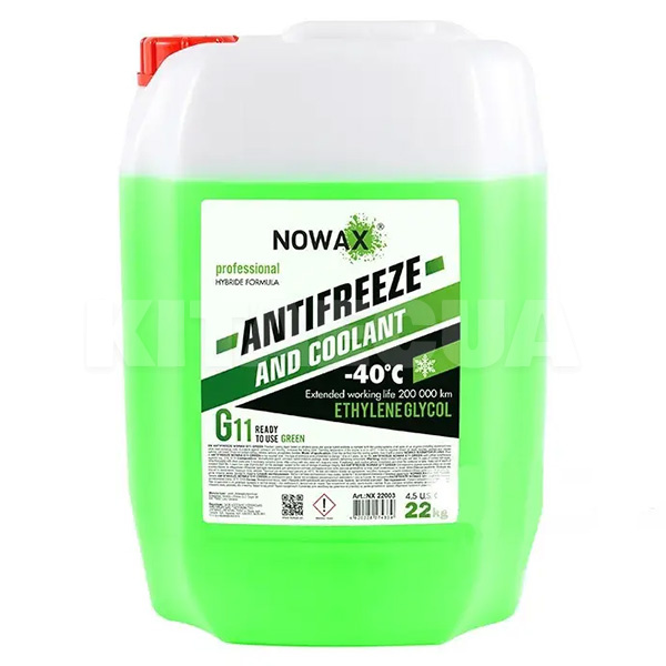 Антифриз зеленый 22кг G11 -40°C NOWAX (NX22003)