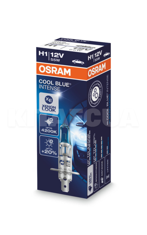 Галогеновая лампа H1 12V 55W Cool Blue +20% Osram (OS 64150 CBI)