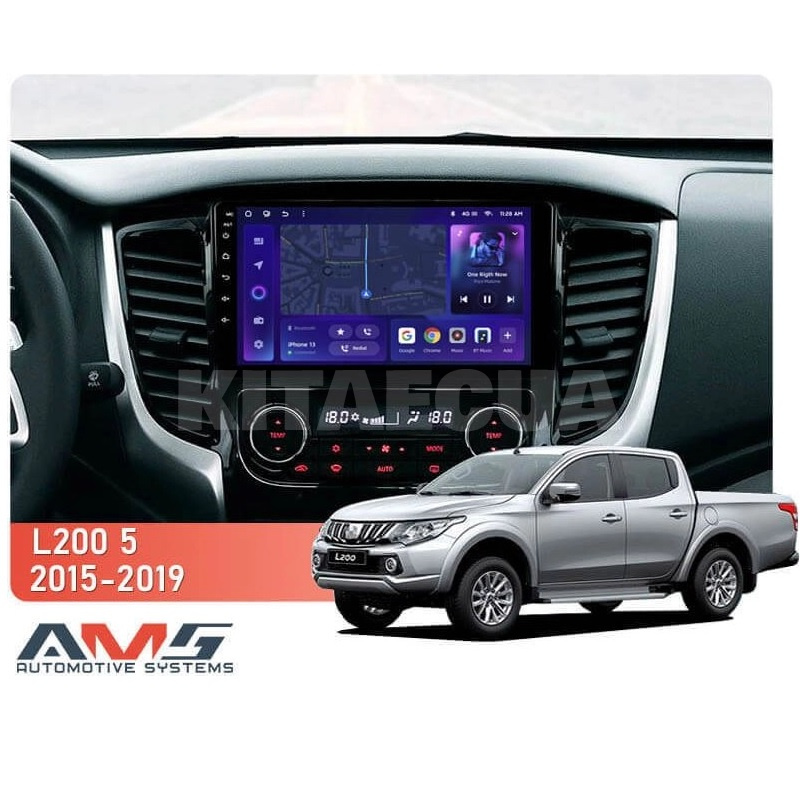 Штатна магнітола MOSS M3 4+32 ГБ 9" Mitsubishi L200 5 (Automatic air conditioning) 2015-2019 (F2) AMS (50549) - 2