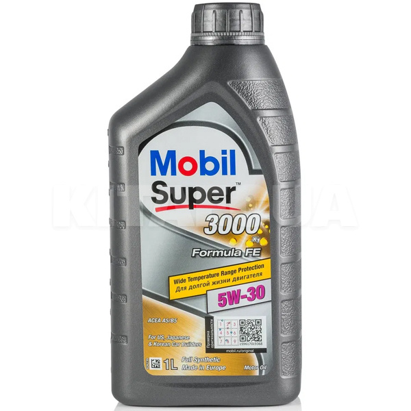 Масло моторное синтетическое 1л 5W-30 Super 3000 X1 Formula FE MOBIL (152565)