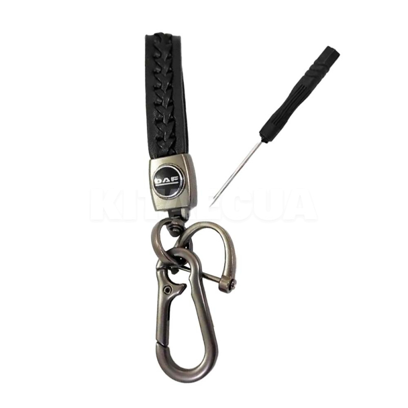 Брелок для ключів плетений з карабіном "DAF" (4117)