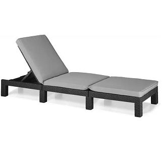 Шезлонг пластиковый Keter Daytona серый до 110 кг Allibert