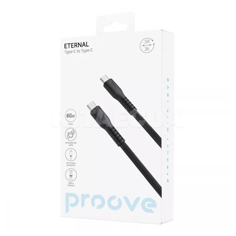 Кабель Type-C Type-C 60W 1м Eternal черный PROOVE (580810001) - 3