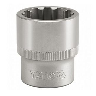 Головка торцевая 12-гранная 27 мм 1/2" 42 мм YATO