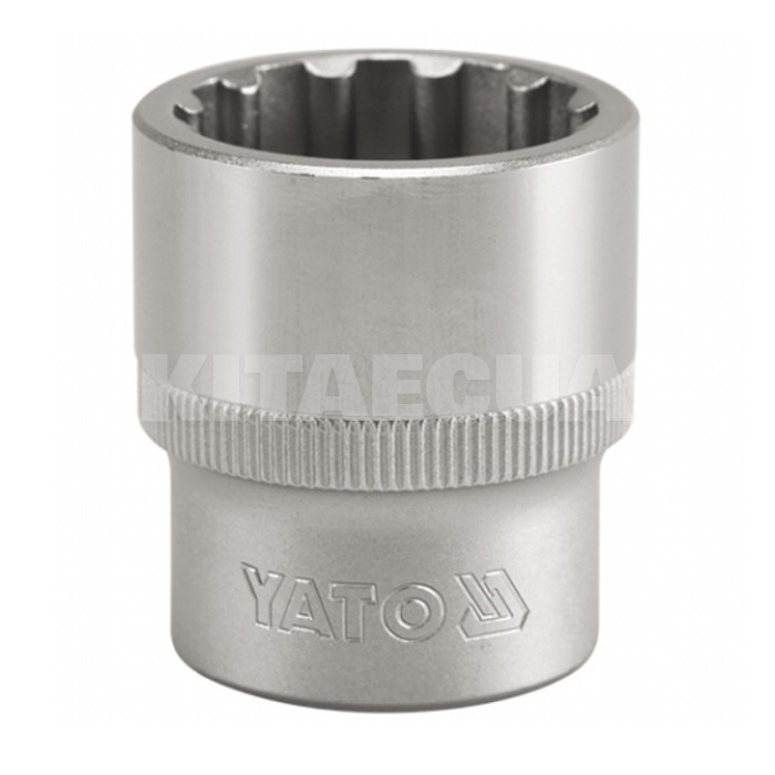 Головка торцевая 12-гранная 27 мм 1/2" 42 мм YATO (YT-1289)