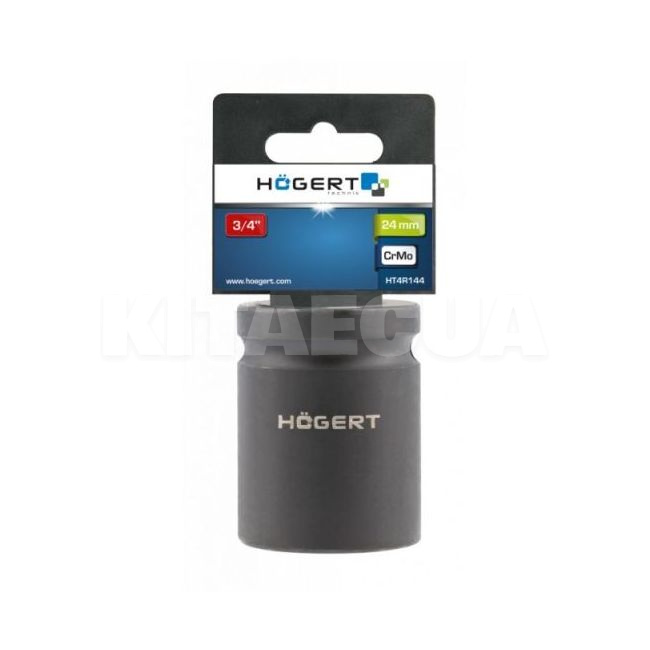 Головка ударна вкорочена 24 мм 3/4" HOGERT (HT4R144) - 2