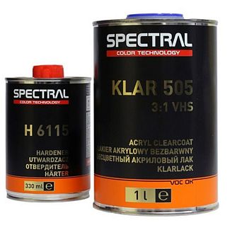 Лак VHS глянцевый 1л двухкомпонентный бесцветный + отвердитель 6115 0.33л NOVOL