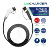 Зарядний кабель для електромобіля 7.4 кВт 32А 1-фаза 5м TYPE 2 (станція) - GB/T AC (китайське авто) UACHARGER (A-C-CB-2-3)