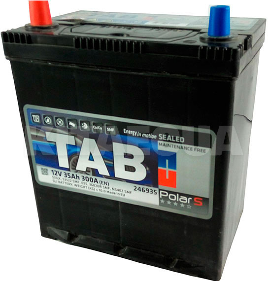 Акумулятор автомобільний 35Ач 300А "+" зліва TAB (TAB POLAR 35L JIS)
