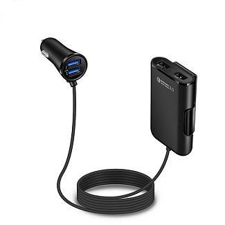 Автомобільний зарядний пристрій 4 USB 8a Qualcom 3.0 Black CQC-410 XoKo
