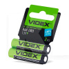 Батарейка цилиндрическая щелочная AAA 1.5 В 2шт. SHRINK CARD VIDEX (LR03/AAA 2pcs SC)