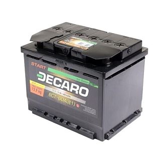 Аккумулятор автомобильный Start 60Ач 480А "+" слева DECARO