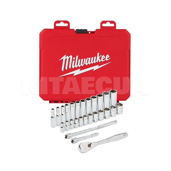 Набор торцевых головок с трещоткой 3/8" 32 предмета MILWAUKEE (4932464945)