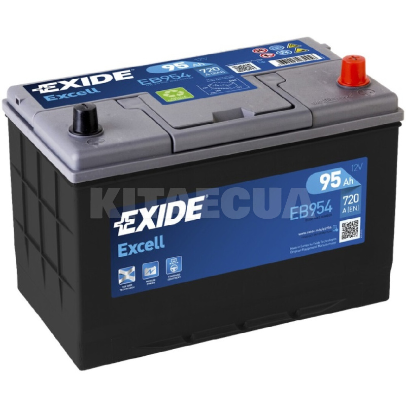Аккумулятор автомобильный 95Ач 720А "+" справа EXIDE (EB954)