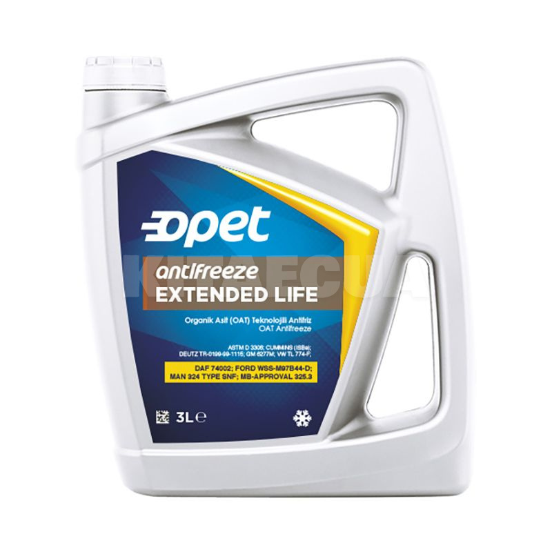 Антифриз помаранчевий 3л G12+ -38°C Extended LIFE OPET (601216664)