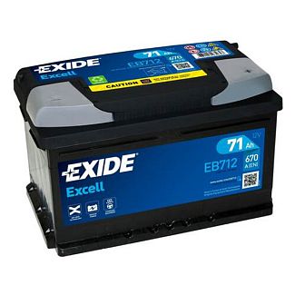 Аккумулятор автомобильный Excell 71Ач 670А "+" справа EXIDE