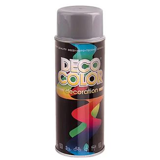 Краска глянцевая 400мл серебристая DecoColor