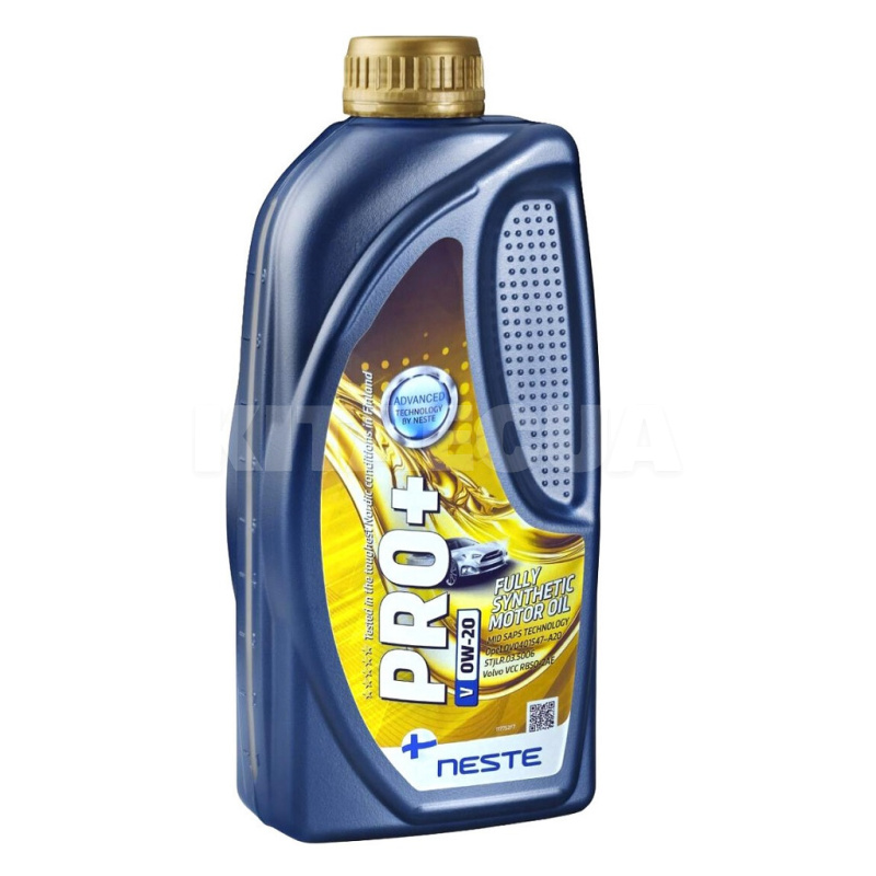 Масло моторное синтетическое 1л 0W20 Pro+V NESTE (117752)