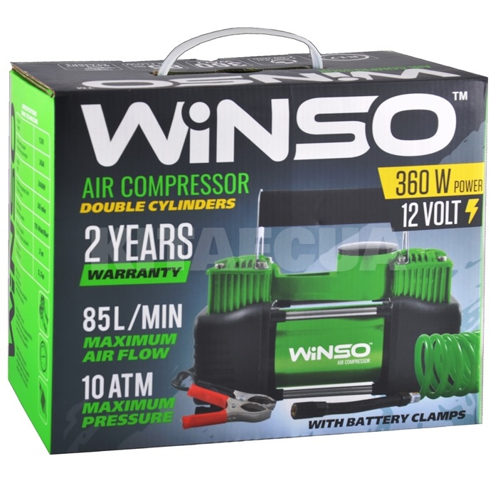 Компрессор автомобильный 10 Атм 85 л/мин 360Вт Winso (125000) - 3