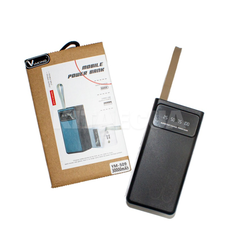 Повербанк 30000mAh 20W + LED лампа черный (813-16)