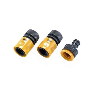 Набор для шланга 1/2" ( коннектор 1/2", аквастоп 1/2", адаптер 1/2"+3/4") СИЛА