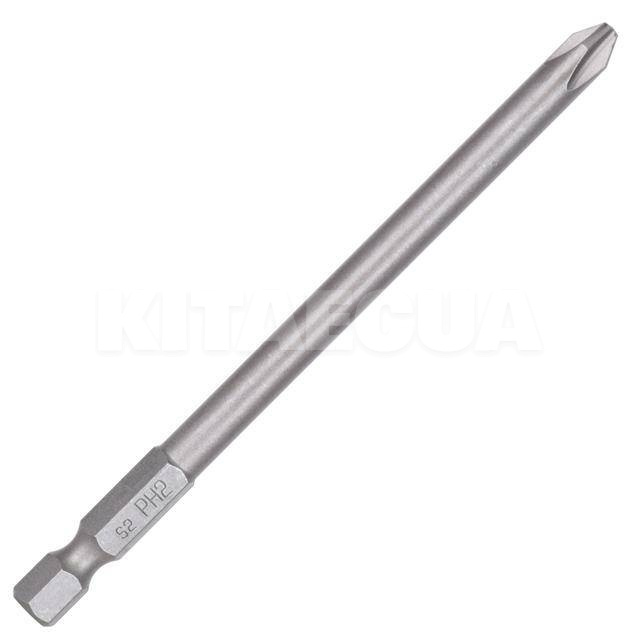 Комплект бит удлиненных PH2 1/4" 100мм S2 10шт. Intertool (VT-0072) - 2