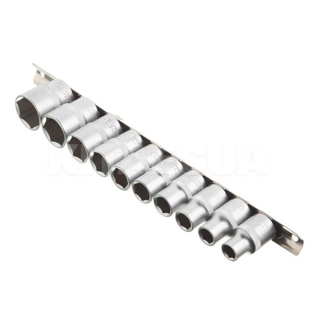 Набор головок 6-гранных 1/2" на планке (10шт.) Intertool (ET-6011) - 3
