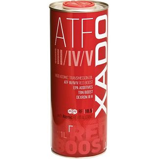 Масло трансмиссионное синтетическое 1л ATF III/IV/V Red Boost XADO