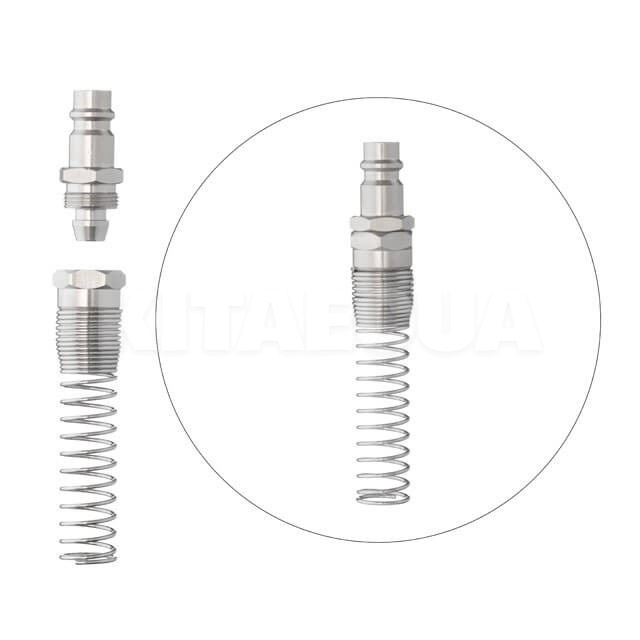 Переходник с пружиной со спирального или прямого шланга 8х12 мм Intertool (PT-1837) - 3