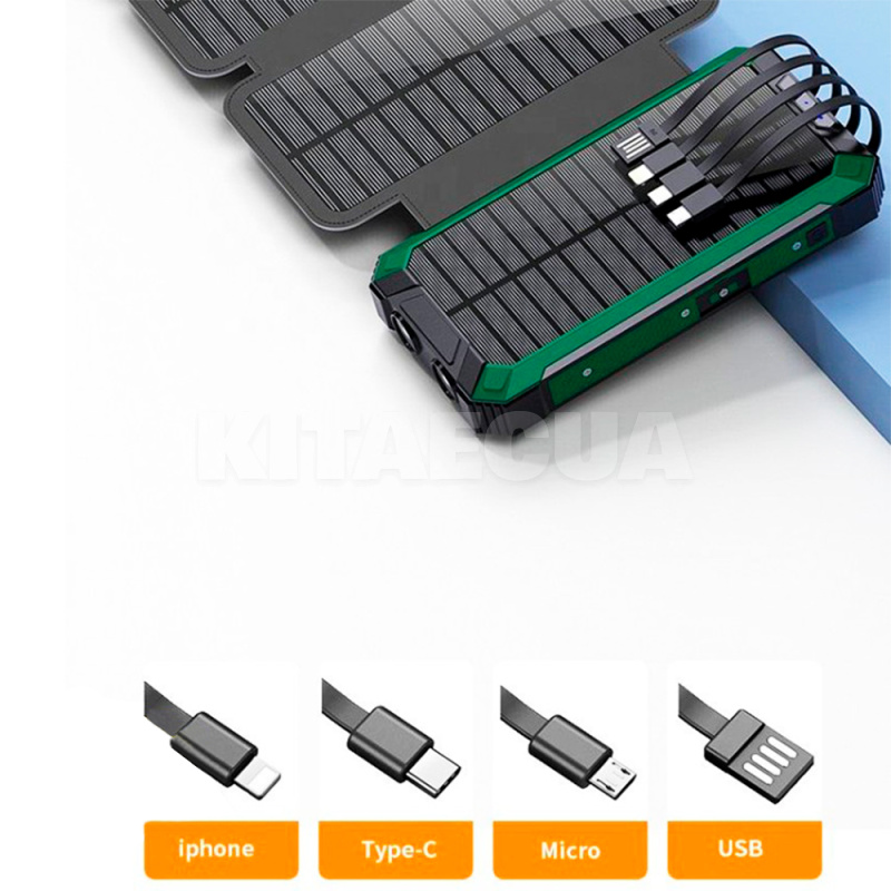 Повербанк с солнечной панелью 20000 мАч + 5 складных панелей КВАНТ (WSC33/5) - 2