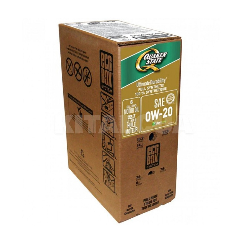 Масло моторное синтетическое 22.7л 0W20 Ecobox Quaker State (550046180)