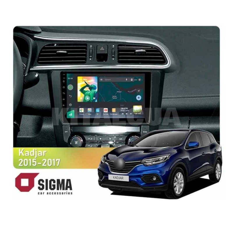Штатна магнітола X9232 2+32 Gb 9" Renault Kadjar 2015-2017 (A) SIGMA4car (33745)