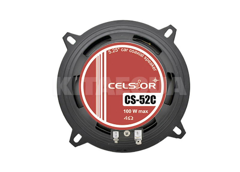 Динаміки коаксіальні 2-х смугові круглі 5.25 " (13 см) чорний 100втcarbon (2 шт) Celsior (CS-52C) - 3