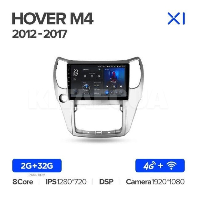 Штатна магнітола X1 2+32Gb 10" Great Wall Hover M4 1 2012-2017 Teyes (26802) - 3