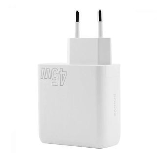 Зарядное устройство 45W Type-C+USB Silicone Power белое PROOVE