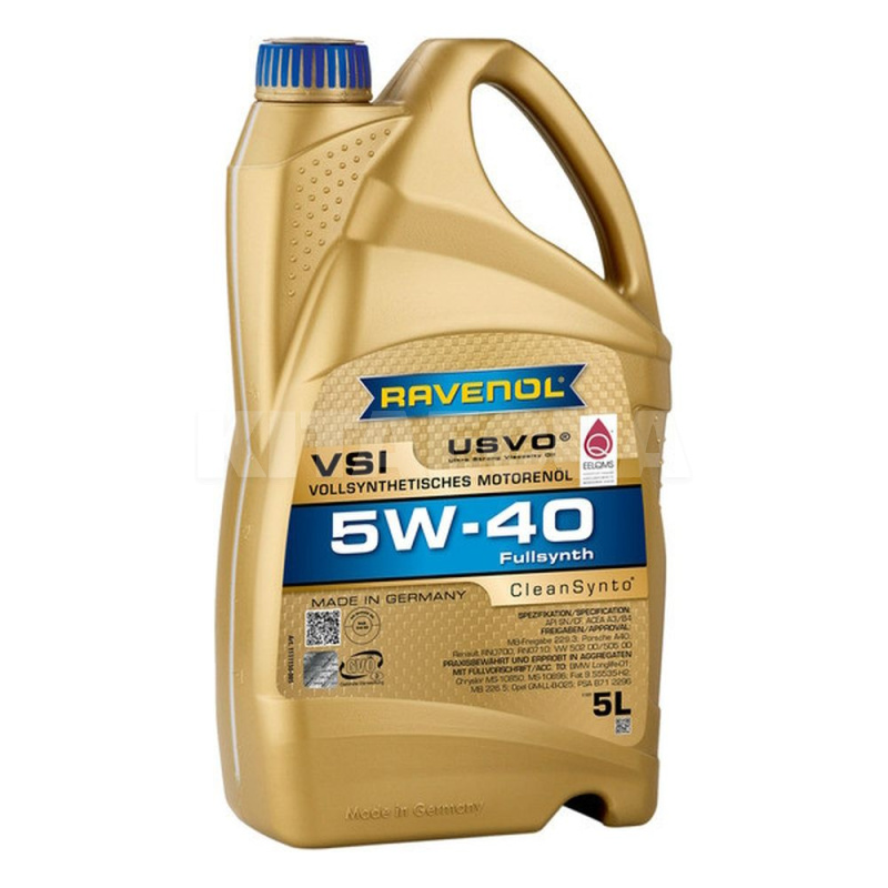 Масло моторне синтетичне 5л 5w-40 vsi RAVENOL (RAV VSI SAE 5W40 5L)